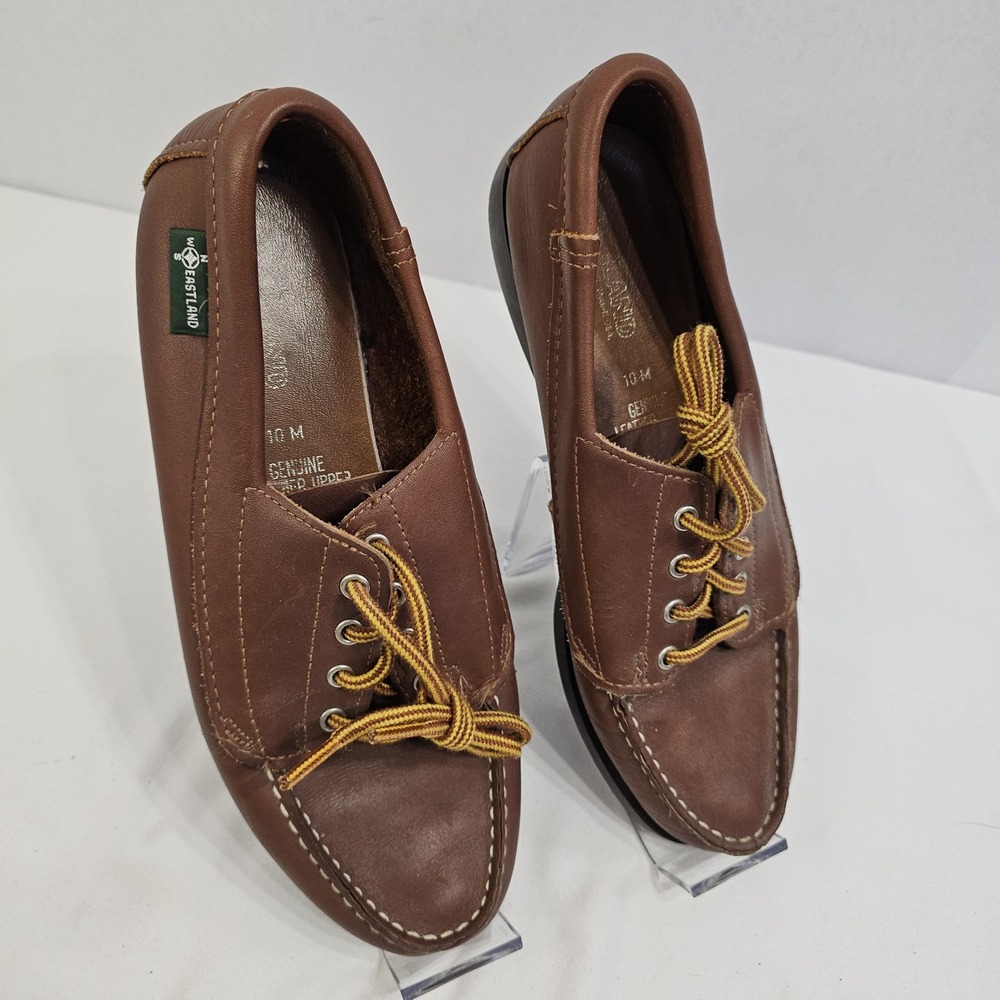 Vintage Eastland Falmouth Camp Mocs Women's 10 M Brown Leather Made in USA